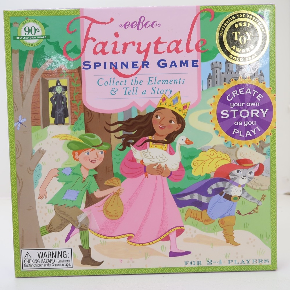 Eeboo Fairytale Spinner Game Create Your Own Story 2-4 Players 2009 Complete